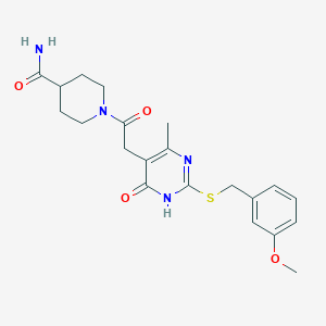 1-(2-(2-((3-Methoxybenzyl)thio)-4-methyl-6-oxo-1,6-dihydropyrimidin-5-yl)acetyl)piperidine-4-carboxamide