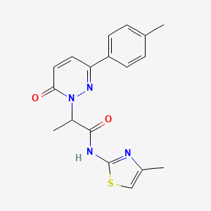 N-(4-methylthiazol-2-yl)-2-(6-oxo-3-(p-tolyl)pyridazin-1(6H)-yl)propanamide