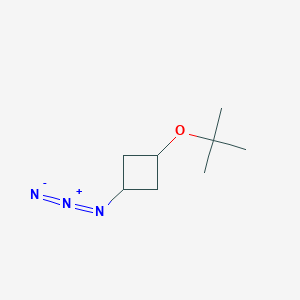 molecular formula C8H15N3O B2397332 1-Azido-3-[(2-methylpropan-2-yl)oxy]cyclobutane CAS No. 1989638-01-8