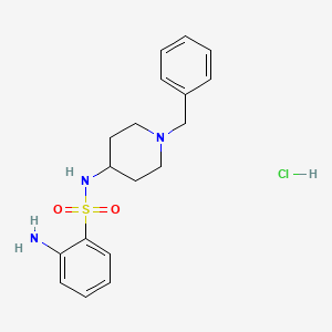 2-amino-N-(1-benzylpiperidin-4-yl)benzene-1-sulfonamide hydrochloride