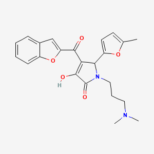 4-(benzofuran-2-carbonyl)-1-(3-(dimethylamino)propyl)-3-hydroxy-5-(5-methylfuran-2-yl)-1H-pyrrol-2(5H)-one