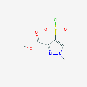 molecular formula C6H7ClN2O4S B2397353 Methyl 4-chlorosulfonyl-1-methylpyrazole-3-carboxylate CAS No. 2228869-05-2