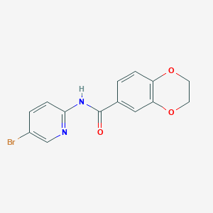 molecular formula C14H11BrN2O3 B239736 N-(5-bromopyridin-2-yl)-2,3-dihydro-1,4-benzodioxine-6-carboxamide 