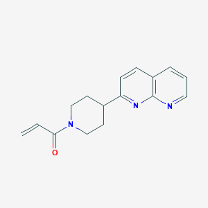 molecular formula C16H17N3O B2397368 1-[4-(1,8-Naphthyridin-2-yl)piperidin-1-yl]prop-2-en-1-one CAS No. 2361641-47-4