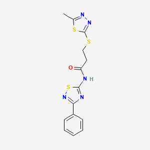 3-[(5-methyl-1,3,4-thiadiazol-2-yl)thio]-N-(3-phenyl-1,2,4-thiadiazol-5-yl)propanamide