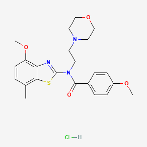 4-methoxy-N-(4-methoxy-7-methylbenzo[d]thiazol-2-yl)-N-(2-morpholinoethyl)benzamide hydrochloride