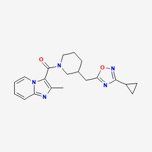 (3-((3-Cyclopropyl-1,2,4-oxadiazol-5-yl)methyl)piperidin-1-yl)(2-methylimidazo[1,2-a]pyridin-3-yl)methanone