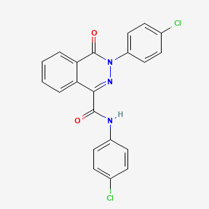 molecular formula C21H13Cl2N3O2 B2397383 N,3-双(4-氯苯基)-4-氧代-3,4-二氢-1-酞嗪甲酰胺 CAS No. 86671-85-4