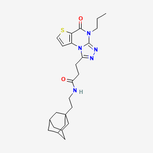 N-(2-((3r,5r,7r)-adamantan-1-yl)ethyl)-3-(5-oxo-4-propyl-4,5-dihydrothieno[2,3-e][1,2,4]triazolo[4,3-a]pyrimidin-1-yl)propanamide