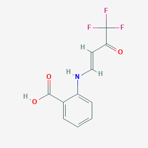 2-[(4,4,4-Trifluoro-3-oxobut-1-en-1-yl)amino]benzoic acid