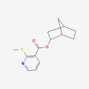 molecular formula C14H17NO2S B2397392 Bicyclo[2.2.1]heptan-2-yl 2-(methylsulfanyl)pyridine-3-carboxylate CAS No. 1212234-40-6