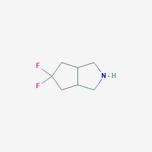 molecular formula C7H11F2N B2397395 5,5-Difluoro-octahydrocyclopenta[c]pyrrole CAS No. 1260788-72-4