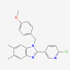 2-(6-chloro-3-pyridinyl)-1-(4-methoxybenzyl)-5,6-dimethyl-1H-1,3-benzimidazole
