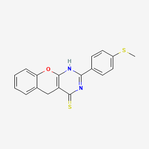 2-(4-Methylsulfanylphenyl)-1,5-dihydrochromeno[2,3-d]pyrimidine-4-thione