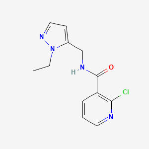 2-Chloro-N-[(2-ethylpyrazol-3-yl)methyl]pyridine-3-carboxamide