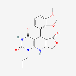8-(2,3-Dimethoxyphenyl)-13-propyl-5-oxa-2,11,13-triazatricyclo[7.4.0.0^{3,7}]trideca-1(9),3(7)-diene-6,10,12-trione
