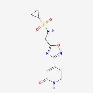 N-((3-(2-oxo-1,2-dihydropyridin-4-yl)-1,2,4-oxadiazol-5-yl)methyl)cyclopropanesulfonamide