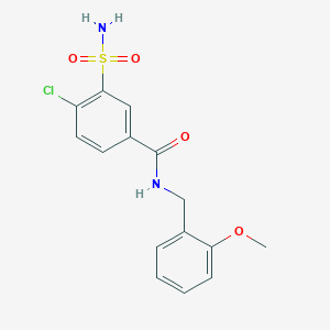 4-chloro-N-[(2-methoxyphenyl)methyl]-3-sulfamoylbenzamide