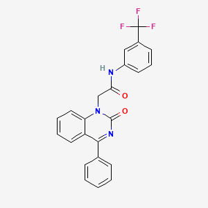 molecular formula C23H16F3N3O2 B2397418 2-(2-oxo-4-phenylquinazolin-1(2H)-yl)-N-(3-(trifluoromethyl)phenyl)acetamide CAS No. 932451-92-8