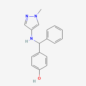 4-[[(1-Methylpyrazol-4-yl)amino]-phenylmethyl]phenol
