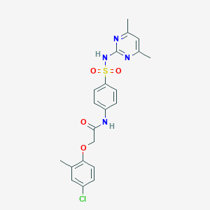 molecular formula C21H21ClN4O4S B239742 2-(4-chloro-2-methylphenoxy)-N-(4-{[(4,6-dimethyl-2-pyrimidinyl)amino]sulfonyl}phenyl)acetamide 
