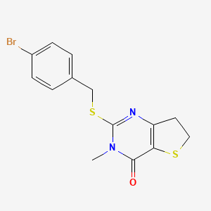 2-[(4-Bromophenyl)methylsulfanyl]-3-methyl-6,7-dihydrothieno[3,2-d]pyrimidin-4-one
