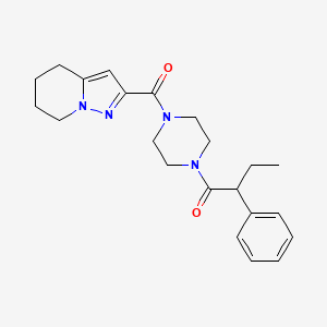 2-Phenyl-1-(4-(4,5,6,7-tetrahydropyrazolo[1,5-a]pyridine-2-carbonyl)piperazin-1-yl)butan-1-one