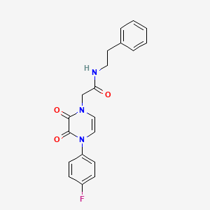 2-(4-(4-fluorophenyl)-2,3-dioxo-3,4-dihydropyrazin-1(2H)-yl)-N-phenethylacetamide