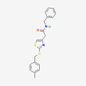N-benzyl-2-(2-((4-methylbenzyl)thio)thiazol-4-yl)acetamide