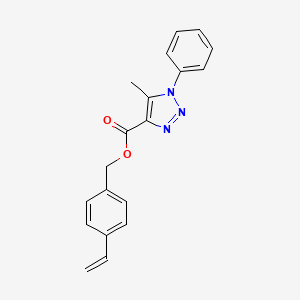 molecular formula C19H17N3O2 B2397430 4-vinylbenzyl 5-methyl-1-phenyl-1H-1,2,3-triazole-4-carboxylate CAS No. 946328-29-6
