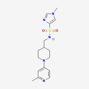 molecular formula C16H23N5O2S B2397436 1-methyl-N-((1-(2-methylpyridin-4-yl)piperidin-4-yl)methyl)-1H-imidazole-4-sulfonamide CAS No. 2034530-25-9