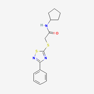 N-cyclopentyl-2-((3-phenyl-1,2,4-thiadiazol-5-yl)thio)acetamide