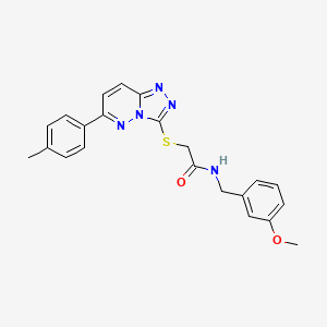 molecular formula C22H21N5O2S B2397446 N-(3-methoxybenzyl)-2-((6-(p-tolyl)-[1,2,4]triazolo[4,3-b]pyridazin-3-yl)thio)acetamide CAS No. 894044-15-6