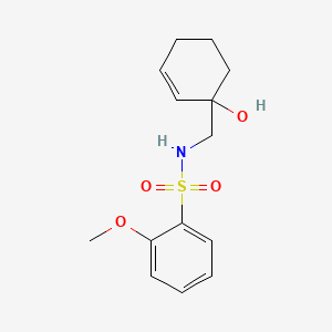 molecular formula C14H19NO4S B2397448 N-[(1-hydroxycyclohex-2-en-1-yl)methyl]-2-methoxybenzene-1-sulfonamide CAS No. 2097933-12-3