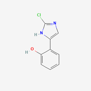 molecular formula C9H7ClN2O B2397455 2-(2-Chloro-1H-imidazol-5-yl)phenol CAS No. 1785219-93-3