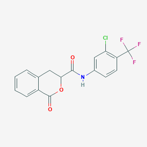 molecular formula C17H11ClF3NO3 B2397469 N-[3-chloro-4-(trifluoromethyl)phenyl]-1-oxo-3,4-dihydro-1H-isochromene-3-carboxamide CAS No. 627889-81-0
