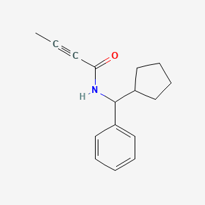 N-[cyclopentyl(phenyl)methyl]but-2-ynamide