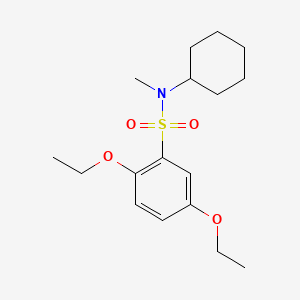 molecular formula C17H27NO4S B2397483 N-cyclohexyl-2,5-diethoxy-N-methylbenzenesulfonamide CAS No. 694472-76-9