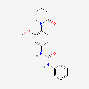molecular formula C19H21N3O3 B2397485 1-(3-Methoxy-4-(2-oxopiperidin-1-yl)phenyl)-3-phenylurea CAS No. 923082-67-1