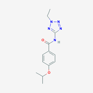 molecular formula C13H17N5O2 B239749 N-(2-ethyl-2H-tetrazol-5-yl)-4-(propan-2-yloxy)benzamide 