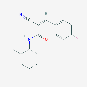 molecular formula C17H19FN2O B2397491 (Z)-2-Cyano-3-(4-fluorophenyl)-N-(2-methylcyclohexyl)prop-2-enamide CAS No. 365503-13-5