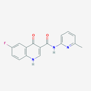 molecular formula C16H12FN3O2 B2397497 6-fluoro-4-hydroxy-N-(6-methylpyridin-2-yl)quinoline-3-carboxamide CAS No. 955328-28-6