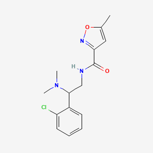 molecular formula C15H18ClN3O2 B2397498 N-(2-(2-chlorophenyl)-2-(dimethylamino)ethyl)-5-methylisoxazole-3-carboxamide CAS No. 1226440-65-8