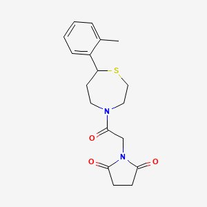 1-(2-Oxo-2-(7-(o-tolyl)-1,4-thiazepan-4-yl)ethyl)pyrrolidine-2,5-dione