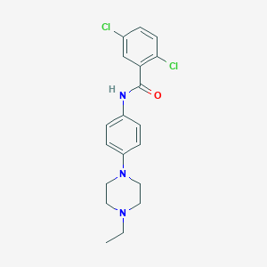 molecular formula C19H21Cl2N3O B239751 2,5-dichloro-N-[4-(4-ethylpiperazin-1-yl)phenyl]benzamide 