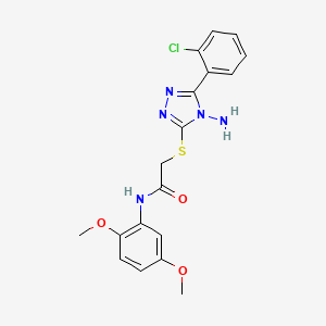 2-{[4-amino-5-(2-chlorophenyl)-4H-1,2,4-triazol-3-yl]sulfanyl}-N-(2,5-dimethoxyphenyl)acetamide