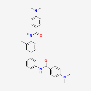 molecular formula C32H36N4O2 B2397524 4-(dimethylamino)-N-[4-[3-[[4-(dimethylamino)benzoyl]amino]-4-methylphenyl]-2-methylcyclohexa-1,5-dien-1-yl]benzamide CAS No. 392249-50-2