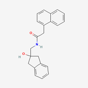 molecular formula C22H21NO2 B2397536 N-((2-hydroxy-2,3-dihydro-1H-inden-2-yl)methyl)-2-(naphthalen-1-yl)acetamide CAS No. 2034527-66-5
