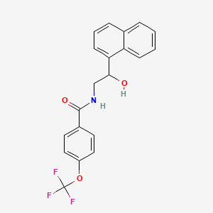 molecular formula C20H16F3NO3 B2397539 N-(2-羟基-2-(萘-1-基)乙基)-4-(三氟甲氧基)苯甲酰胺 CAS No. 1396859-94-1