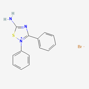 molecular formula C14H12BrN3S B2397559 5-Amino-2,3-diphenyl-1,2lambda5,4-thiadiazol-2-ylium bromide CAS No. 311814-77-4